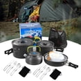 thumbnail image 3 of Camping Cookware Mess Kit Non-Stick Pot and Pan Set with Kettle for Camping Hiking Backpacking, 3 of 8