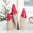 thumbnail image 3 of Ensemble de 3 Gnomes en Figurine de Chapeaux Rouges, 3 of 3