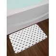 thumbnail image 2 of Whales Bath Mat, Marine Theme Monochrome Simplistic Fish Motifs Pattern on Plain Backdrop, Plush Bathroom Decor Mat with Non Slip Backing, 29.5" X 17.5", Charcoal Grey White, by Ambesonne, 2 of 2