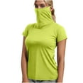 thumbnail image 2 of Penkiiy Women's Casual UV Blocking Short Sleeve Top with Face Mask UPF 50+ Lightweight Sun Protection Shirt - Breathable Rash Guard for Outdoor Activities, 2 of 7