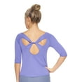 thumbnail image 3 of Expert Brand USA-Made Women's MoCA Cotton Blend 3/4 Sleeve Shirt, Periwinkle, Medium, 3 of 7