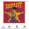 thumbnail image 2 of Juego de 4 cortinas de ducha decorativas para el hogar de Toy Story, kit de accesorios con alfombra antideslizante, tapa de inodoro y tapete de ducha, cortina de ducha impermeable con 12 ganchos, 2 of 8