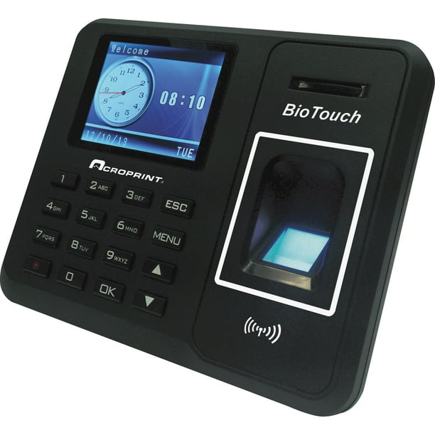 Acroprint, ACP010276000, BioTouch Time Clock, 1 Each, Black Walmart