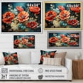 thumbnail image 4 of Designart "Reverie of Poppies Red and Green I" Floral Framed Wall Art Decor - Traditional Red Poppies Entryway Framed Wall Art Print, 4 of 6