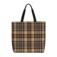 thumbnail image 1 of Easygdp khaki coffee plaid Bolsa Tote para Mujer, Bolso de Hombro para Trabajo, Playa, Viajes, Compras y Supermercado, 1 of 7