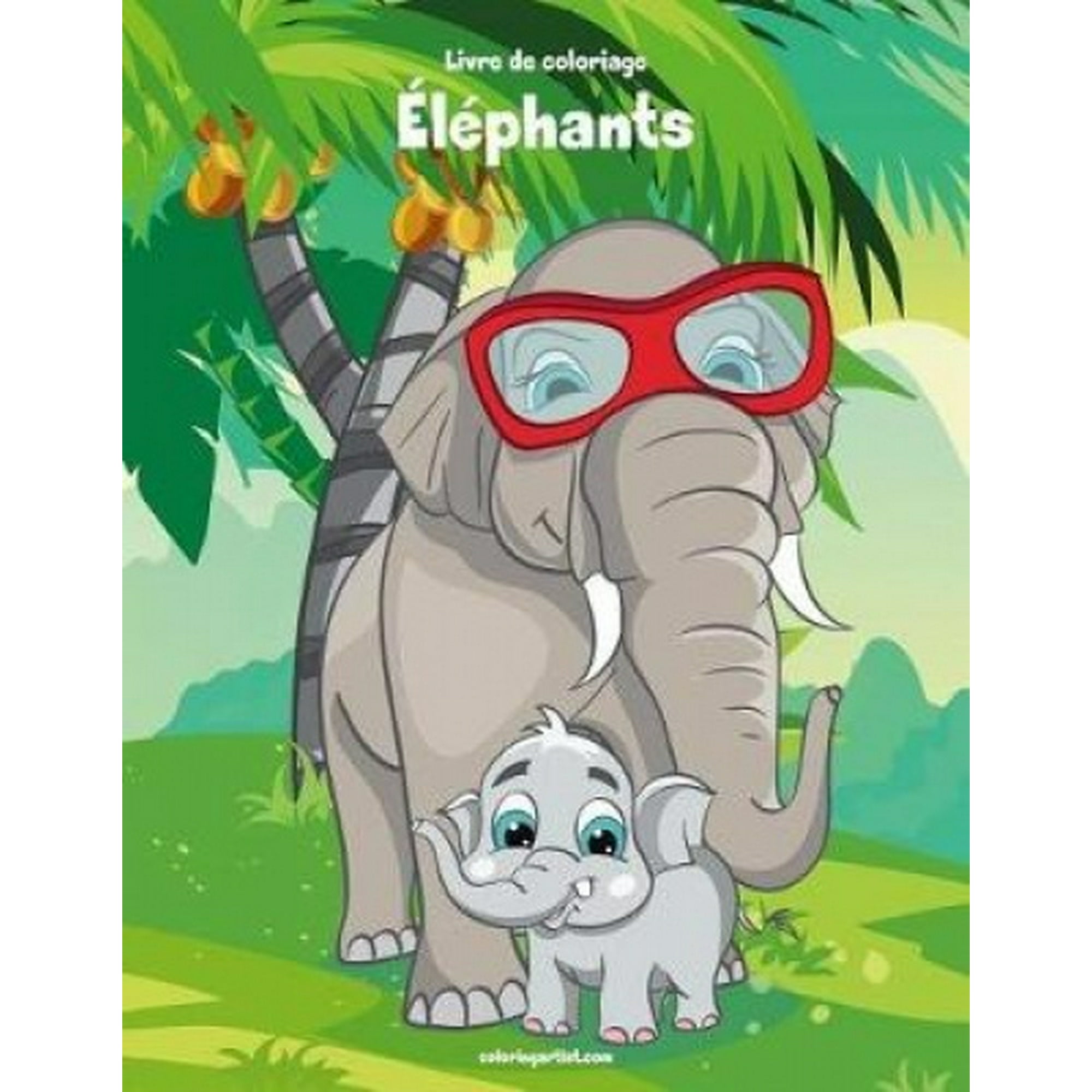 Livre de coloriage Elephants 1 & 2 (Elephants) [French] | Walmart Canada
