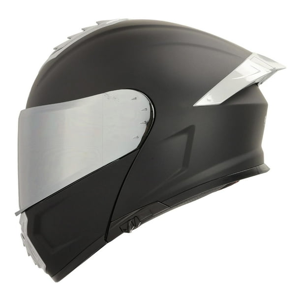 Casco Roda Pilot Negro Mate Mica Plateada Abatible Svs negro M