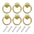 thumbnail image 1 of Uxcell 6 Juegos de Botones de Anillo Vintage para Cajón de Tocador, Cobre (45.5mm/1.8" de Largo), 1 of 5