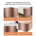 thumbnail image 6 of Chocolate Ombre Wrap Around Bed Skirts for California King Bed 16" Drop,Bed Skirt with Adjustable Elastic Belt Dust Ruffle Bed Valance for Bedroom Hotel Modern Gradient Abstract Art Bed Frame Cover, 6 of 7