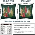 thumbnail image 4 of Green Christmas Pillow Covers 18x18 Set of 2 Red Gold White Xmas Tree Print Decorative Throw Pillows Outdoor Farmhouse Holiday Decoration Pillowcases Cushion Case Decor for Home Sofa Couch Bed, 4 of 6
