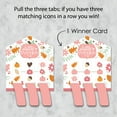 thumbnail image 3 of Big Dot of Happiness Girl Little Pumpkin - Fall Birthday Party or Baby Shower Game Pickle Cards - Pull Tabs 3-in-a-Row - Set of 12, 3 of 6