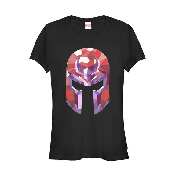 Junior's Marvel X-Men Geometric Magneto Helmet  Graphic Tee Black X Large