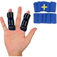 thumbnail image 2 of BodyMoves 2 Finger Splints Plus 10 Sleeves (12 pc Set, Aqua Blue), 2 of 4