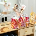 thumbnail image 3 of Yayeee 2 Pack Qtip Holder Bathroom Cotton Swab Canister with Lid Clear Dispenser Set, Swirling Lines, 3 of 6