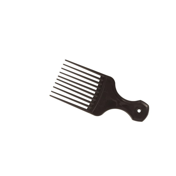 Afro Comb Hair Pick With Handle ALL BLACK For Styling Hair & Detangle