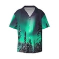 thumbnail image 3 of Cauagu Northern Lights 2 Men's Short Sleeve Button Down Hawaiian Shirt for Men Bowling Shirts Casual Summer Beach Shirt,XX-Large, 3 of 6