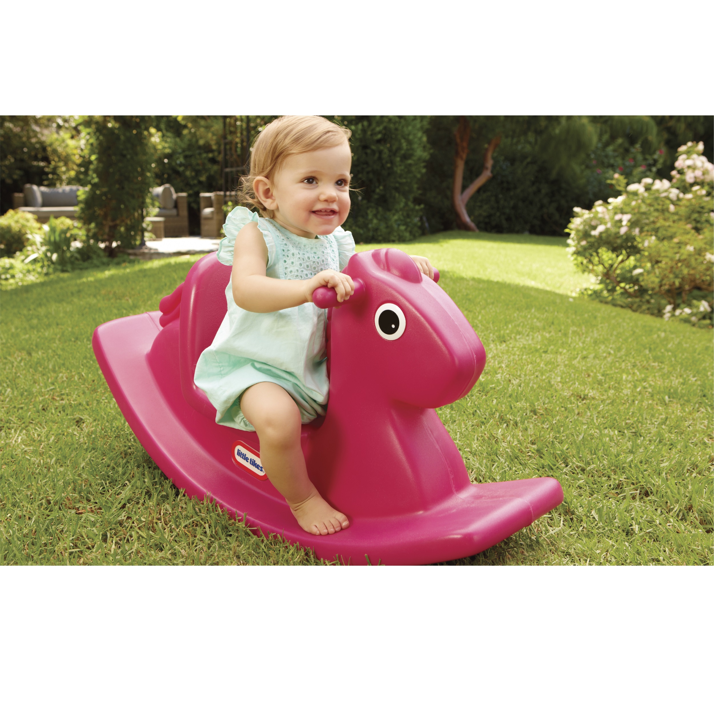 Little Tikes Kids Rocking Horse in Magenta, Classic Indoor Outdoor Toddler Ride-on Toy, Kids Boys Girls Ages 12 Months to 3 Years - image 3 of 5