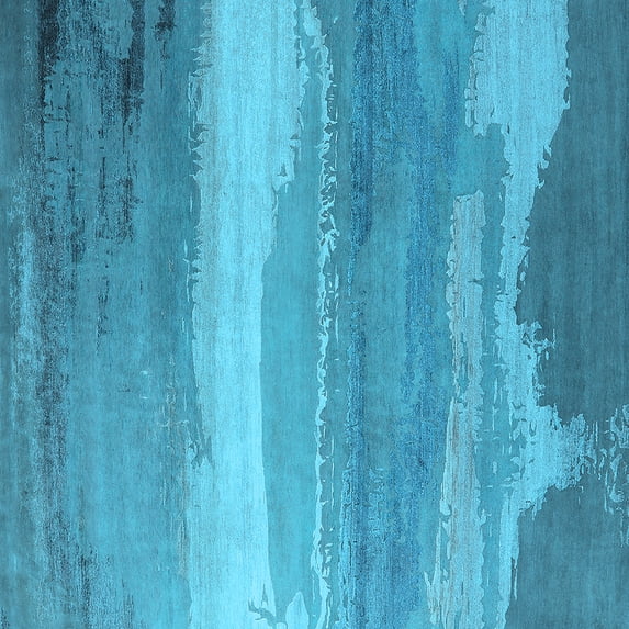 Ahgly Company Indoor Square Oriental Light Blue Industrial Area Rugs, 8' Square