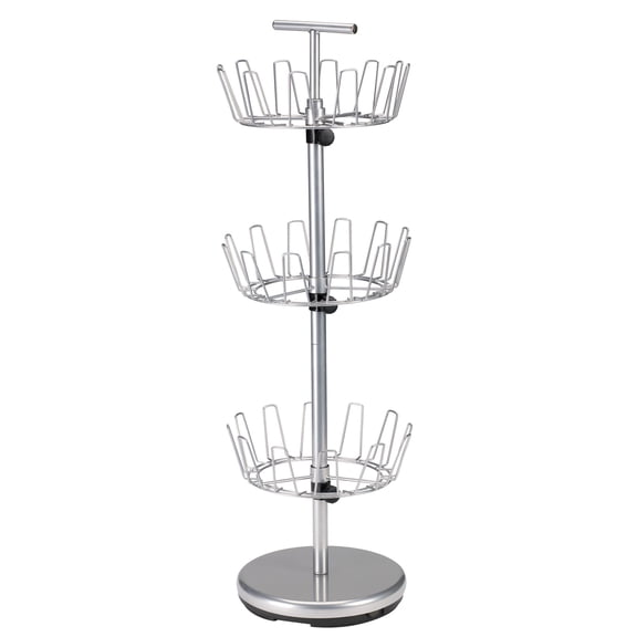 Household Essentials 3-Tier Shoe Storage Tree, Silver