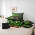 thumbnail image 6 of meiyoeat Personalized Pixelated Monogram R 7-Piece Twin Bedding For Boys,Geometric Plaid Buffalo Initial Bedding Comforter Set,Black Reversible, 6 of 7