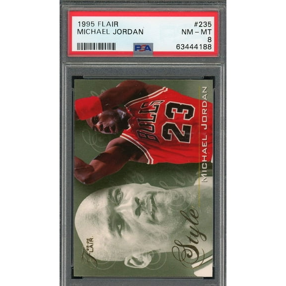 Michael Jordan 1995 Flair Basketball Card #235 Graded PSA 8