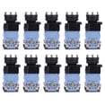 thumbnail image 1 of 10 interruptores de botón de cabeza plana con autobloqueo BEM38-11DS, CA/CC 24 V, 1 encendido y 1 apagado (luz azul), 1 of 9