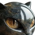 thumbnail image 3 of Halloween Cat Sculpture Resin Tabletop Statue Del (marrón Claro), 3 of 9