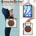 thumbnail image 6 of for iPad Air 13" 2025/2024 Case with Stand & Portable Handle, Protective Clear Shockproof Dropproof Rugged Shoulder Strap Kids Friendly Cover for iPad Pro 12.9" 2022/2021/2020/2018, Chocolate, 6 of 16