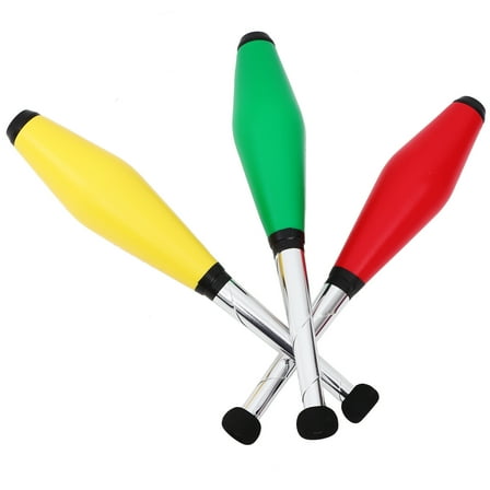Beaupretty 3Pcs Assorted Color Professional Juggling Clubs Sticks Durable Outdoor Fun Performance Prop