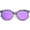 Marble Silver / Purple Mirror, variant on Modern Cat Eye Sunglasses Metal Brow Detail Round Colored Mirror Flat Lens 53mm (Matte Black Gold / Red Mirror)