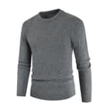 thumbnail image 1 of KIHOUT Winter Warm Coats Men's Fashion Fall Winter Sweater Loose Large Size Solid Color Sweater Pullover,Size L-3XL, 1 of 3
