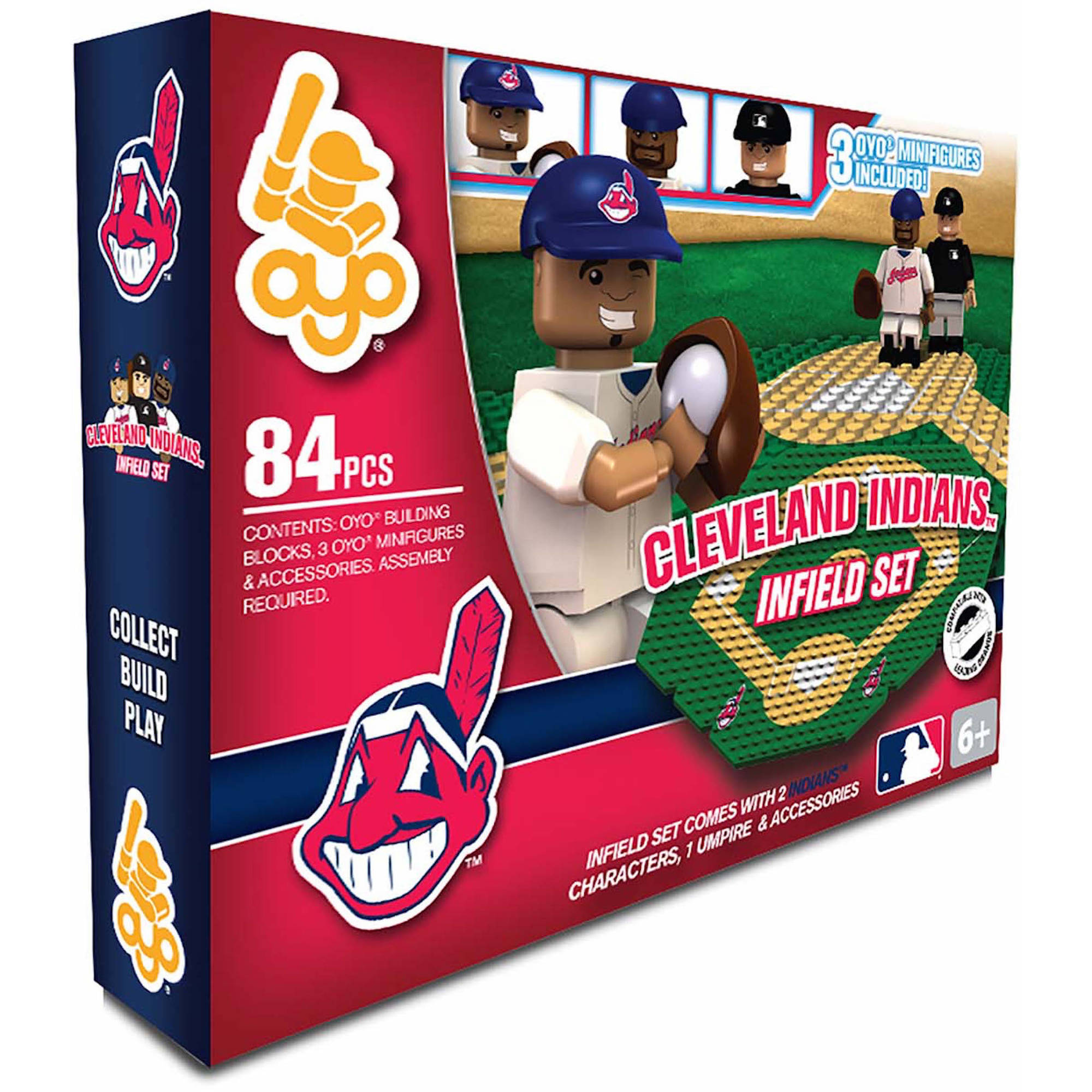 OYO Sports MLB 84Piece Infield Set 2.0, Cleveland Indians