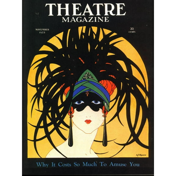 Art.com Theatre, Masks Magazine, USA, 1920 Giclee Print, 12" x 16"