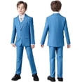 thumbnail image 5 of Lycody Boys Suit Set Slim Fit Kids Formal Suits Toddler Tuxedo Wedding Prom Classic Suits for Boy Teen Black Blue Dress Outfit, 5 of 6