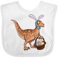 thumbnail image 3 of Inktastic Easter Velociraptor with Bunny Ears Boys or Girls Baby Bib, 3 of 4