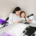thumbnail image 4 of Manfei Abstract Ink Painting Twin Comforter Sets, Watercolor Ombre Bedding Set, Purple, Black and White, Gray Reversible 2pcs, 1 Comforter and 1 Pillowcase, 4 of 6