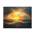 thumbnail image 2 of CozyNet Glowing Rainbow Shining Above A Stormy Sea Image Of Hope, Promise & God Covenant Wall Art Prints With Frame Canvas Perfect for Living Room & Bedroom, Ready to Hang, Wall Decor 16"x20", 2 of 10
