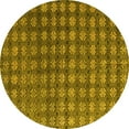 thumbnail image 1 of Ahgly Company Indoor Round Oriental Yellow Modern Area Rugs, 4' Round, 1 of 4