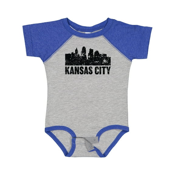 Inktastic Kansas City Skyline Grunge Boys or Girls Baby Bodysuit