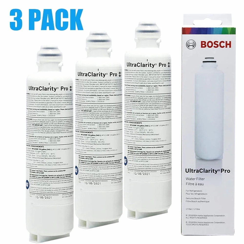 3 CountBosch UltraClarity Pro REPLFLTR55, BORPLFTR50 Replacement New Sealed (White)