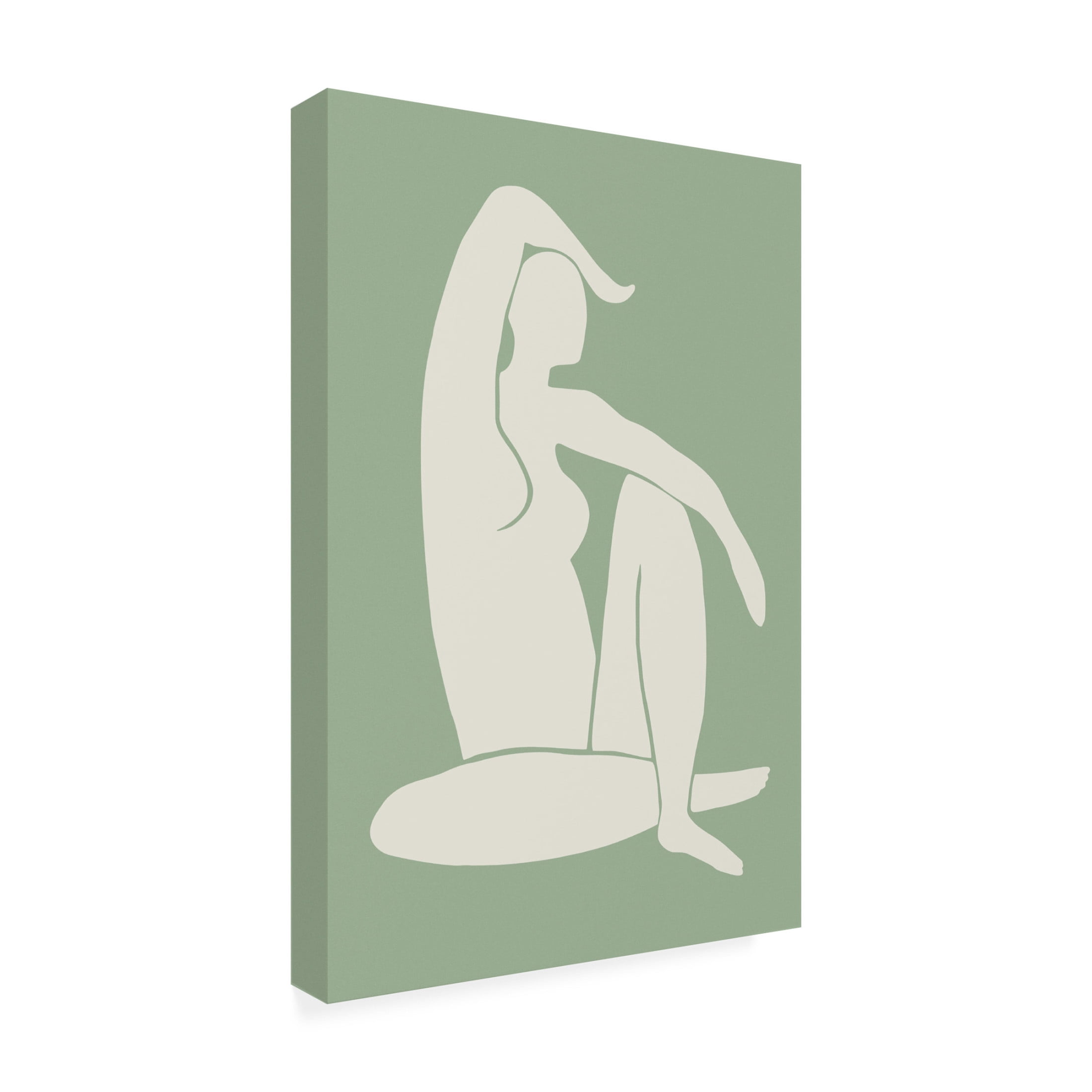 Pictufy Studio II 'Figure Matisse Style Green' Canvas Art