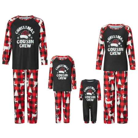 

Family Christmas Pjs Matching Sets Plaid Holiday Sleepwear Christmas Pajamas for Family Plus Size Xmas Jammies