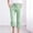 009 Green, variant on Oplxuo Summer Capri Pants for Women Casual Plaid Pants Straight Leg Elastic Waist Capri Beach Drawstring Pant with Pocket