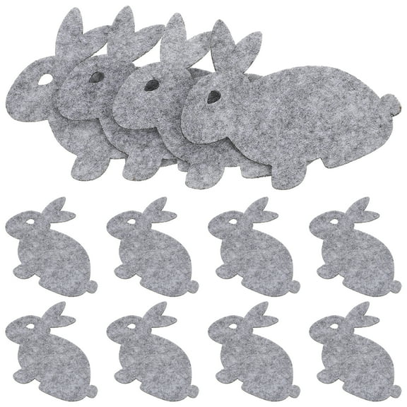 NIAIZEK Bunny Themed Rectangular Placemats for Dining Table, 12 Pcs, Scratch Resistant Table Mats
