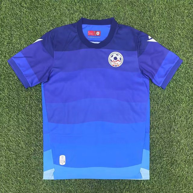 Camiseta De Fútbol Clásica Azul De Verano De Armenia, Segunda Invitada, Temporada 25-26, Manga CortaL