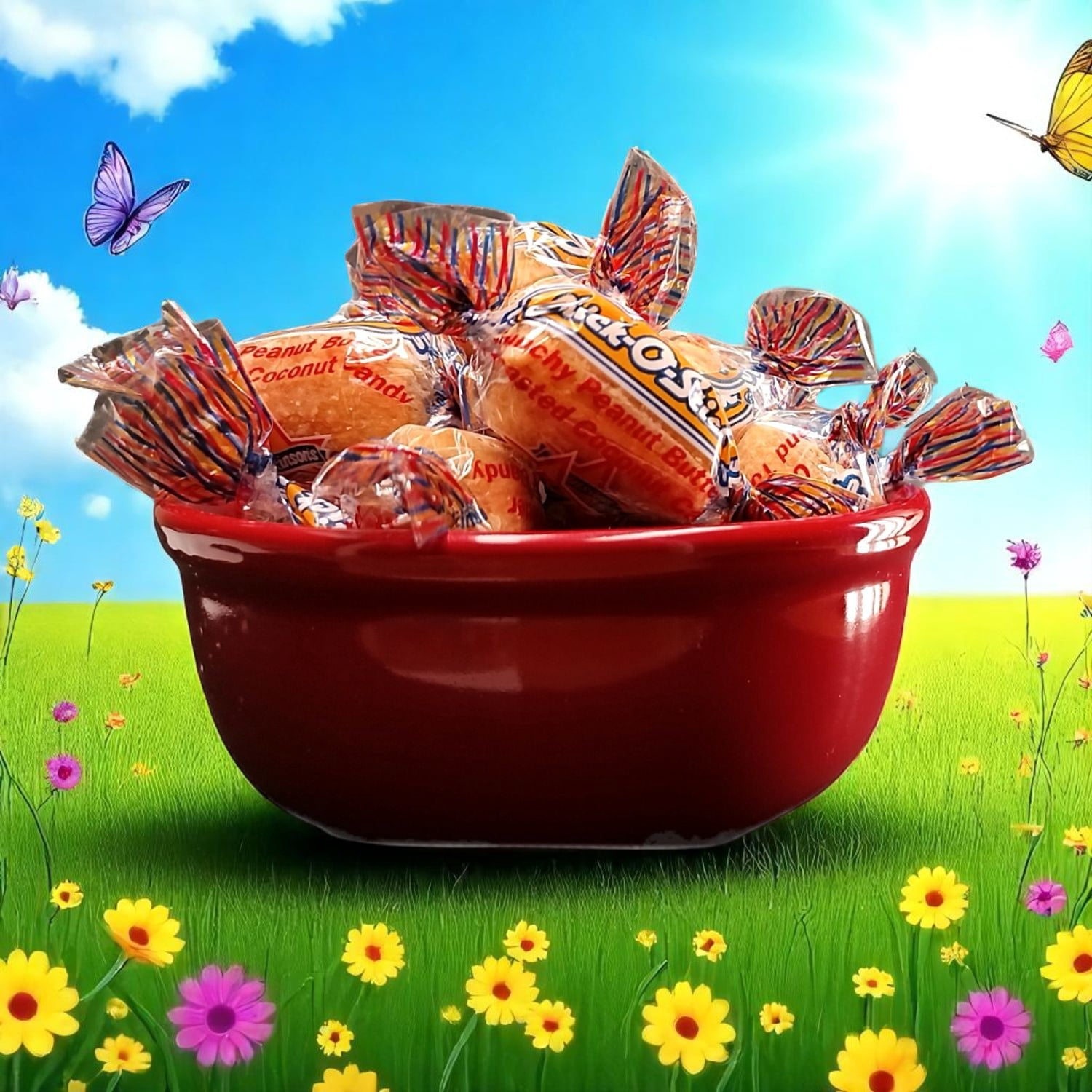 Atkinson Candy Chick-O-Stick Nuggets, Peanut Butter Coconut Candy, Individually Wrapped, 2 lb Bag