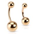 thumbnail image 1 of Rose Gold Plated Surgical Steel Belly Ring, 1 of 6