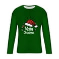 thumbnail image 4 of Visit the JURANMO Store Mens Big and Tall Novelty Graphic Tees Xmas Snowman Print Long Sleeve Casual Tee Tops Funny Christmas Party T Shirts Green M, 4 of 6