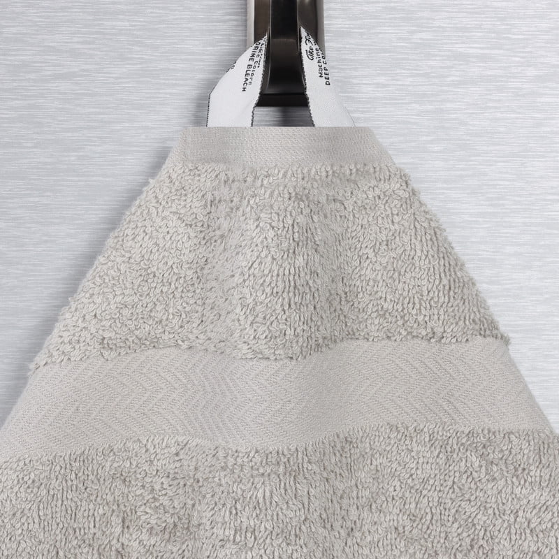 Superior Franklin 6-Piece Cotton Towel Set, Super Soft Quick Dry Fade Resistant Towels, Silver