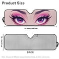 thumbnail image 7 of Uorisanigo Windshield Sun Shade for 2018-2025 Jeep Wrangler JL JLU & 2020-2025 Jeep Gladiator - Beauty Eyes Print Windshield Cover Sunshade for Wrangler Front Window Sun Visor Block UV Rays, 7 of 7